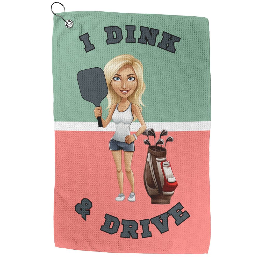 I Dink & Drive - Lady's Golf Towel (Blonde)