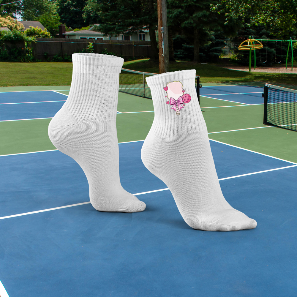 Pink Paddle & Bow Socks