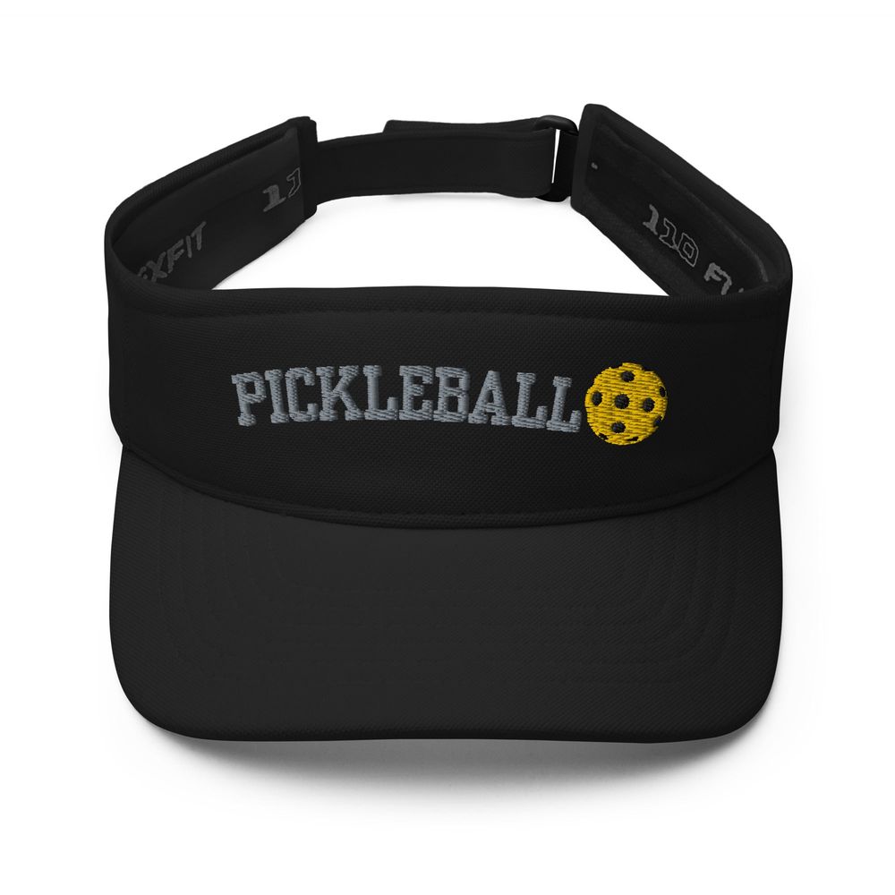 Black Embroidered Pickleball Visor