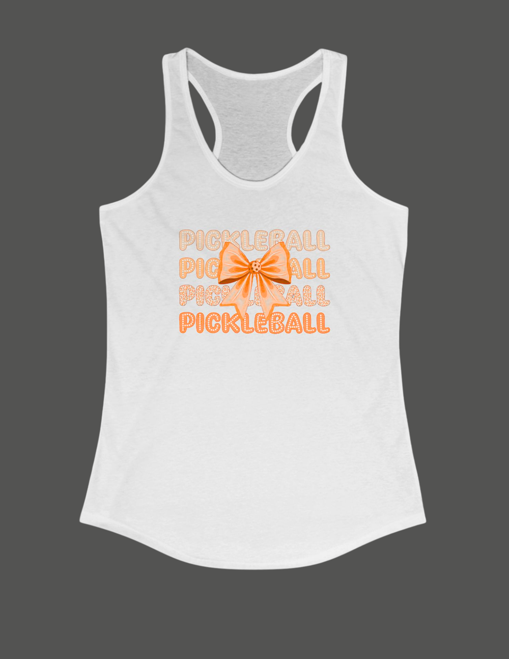 Orange Pickleball Performance Racerback Tank